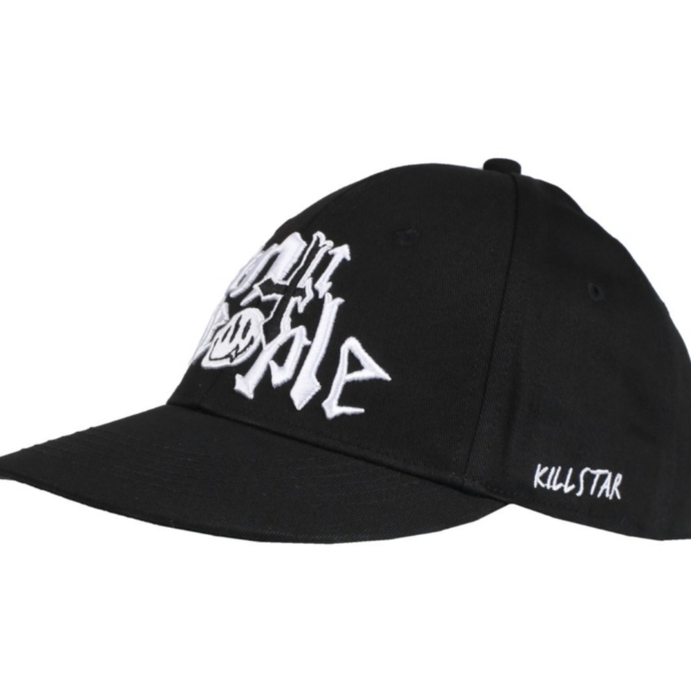 Killstar “Anti People” Trucker Cap–Black Cotton Hat w/ White Embroidery | Unisex - Picture 2 of 6